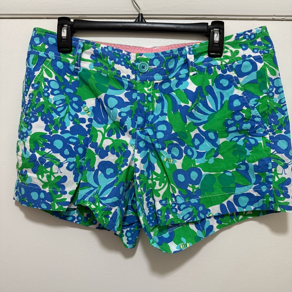 Lilly Pulitzer Callahan green/blue print shorts size 12
